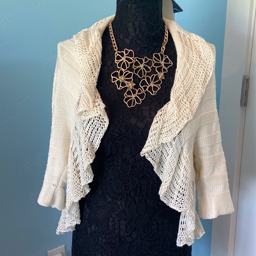 Anthroplogie Elizabeth Gillette cardigan - very delicate- size M
